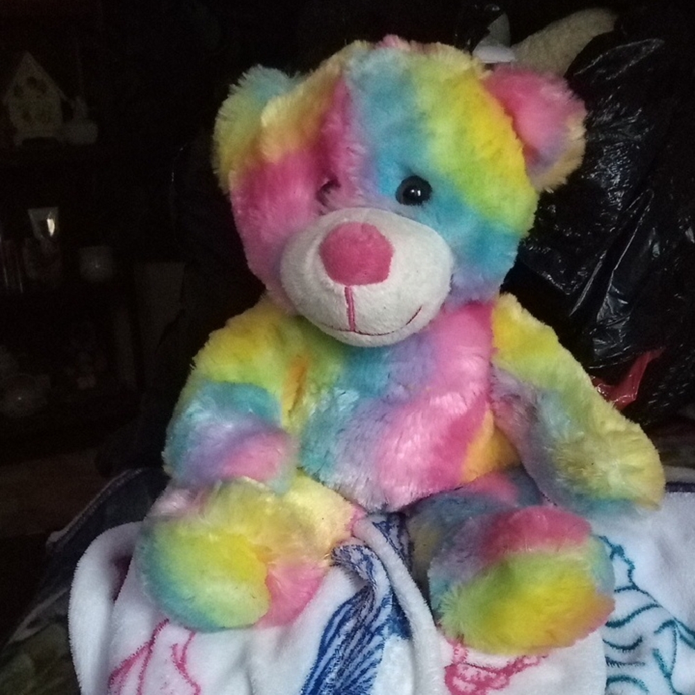Rainbow Plush Teddy Bear